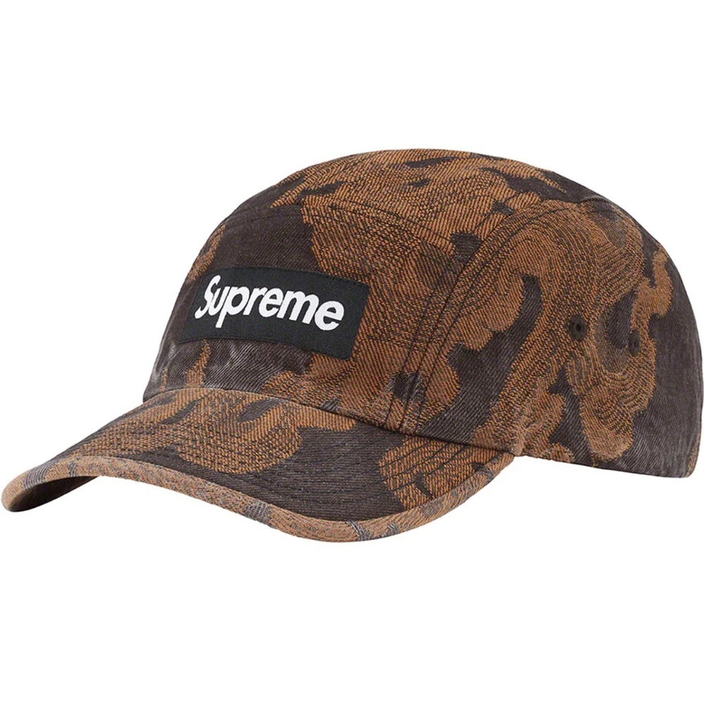 Flames Denim Camp Cap - Supreme